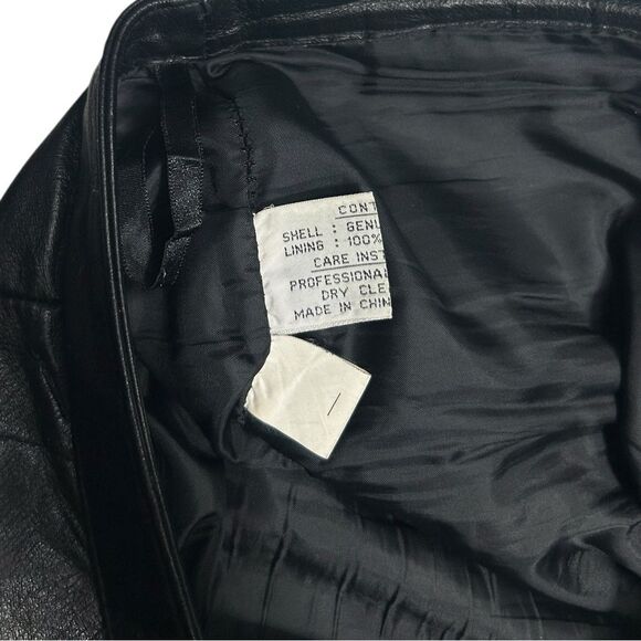 Albert Duke Black Leather Pants Size 8 Straight Leg - Picture 6 of 13